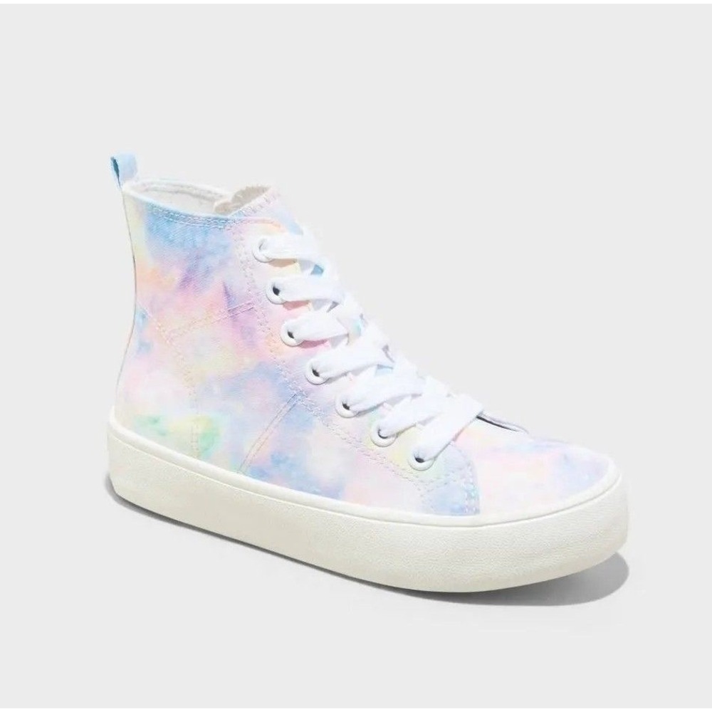Art Class Kids' Tie-Dye High Top Sneakers Size 1 Youth